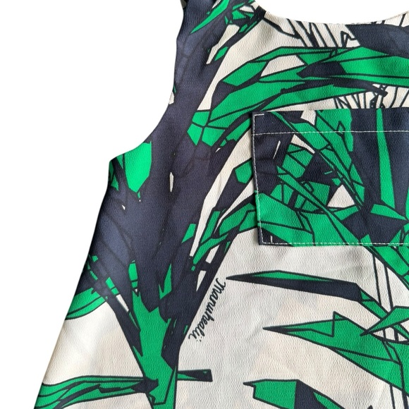 Manuheali’i Green Black & Off-White Sleeveless Blouse Toddler Sz Small - Picture 7 of 10